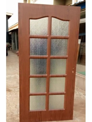 WALNUT FRENCH-GLASS CANADIAN STANDARD HDF FLUSH DOOR