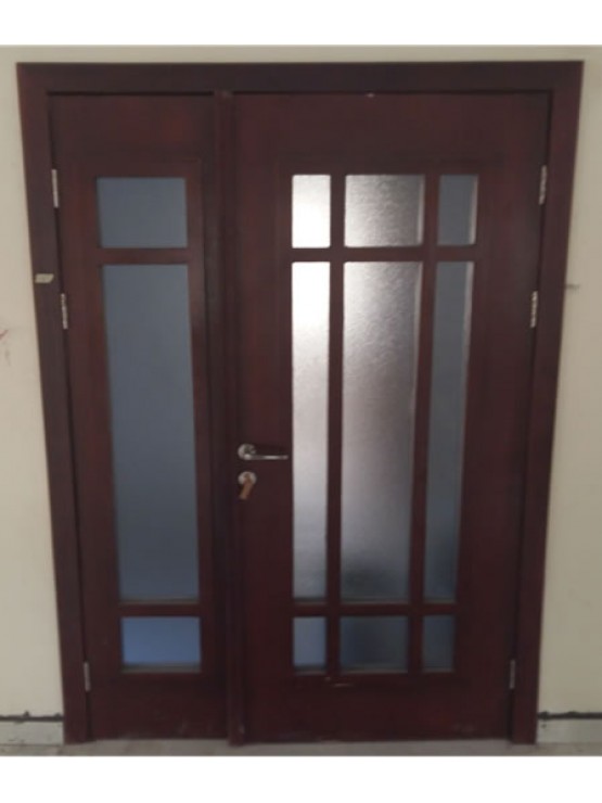 SOLID TIMBER GLASS FLUSH DOORS 3FT X 7FT